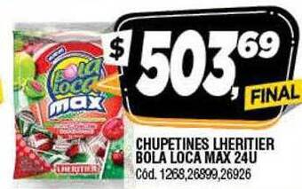 Supermercados Yaguar Chupetines Lheritier Bola Loca Max oferta