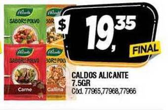 Supermercados Yaguar Caldos Alicante oferta