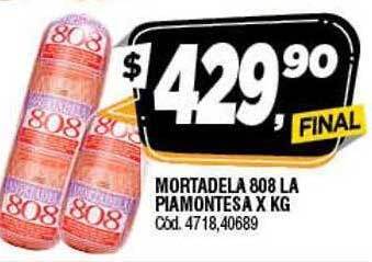 Supermercados Yaguar Mortadela 808 La Piamontesa oferta