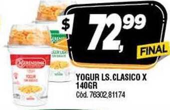Supermercados Yaguar Yogur Ls Clasico oferta