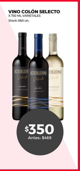 Supermercados Tadicor Vino Colón Selecto x 750 ml Varietales oferta