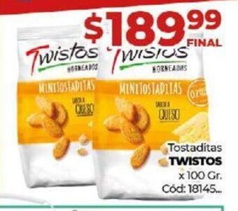 Diarco Twistos Tostaditas x 100 Gr. oferta