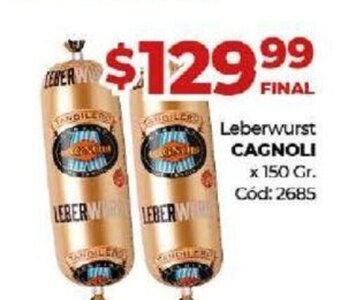 Diarco Cagnoli Leberwurst x 150 Gr. oferta