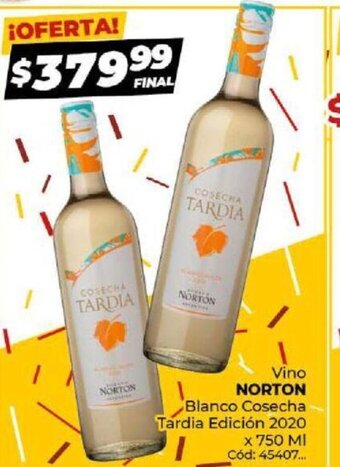 Diarco Vino Norton Blanco Cosecha Tardia Edición 2020 x 750 ml oferta