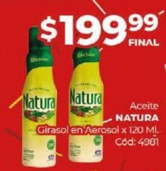 Diarco Natura Aceite Girasol en Aerosol x 120 ml oferta