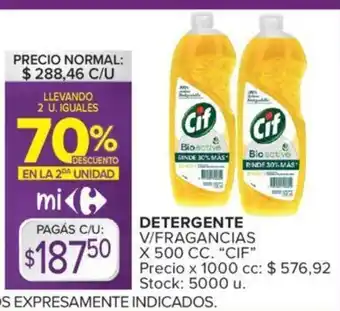 Carrefour Cif Detergente V/ Fragancias x 500 cc oferta