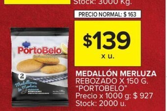 Carrefour Portobelo Medallón Merluza Rebozado x 150g oferta