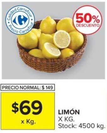 Carrefour Limón x kg oferta