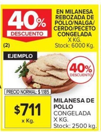 Carrefour Milanesa De Pollo Congelada x kg oferta
