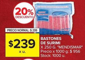 Carrefour Bastones De Surimi Mendismar 20% Descuento oferta