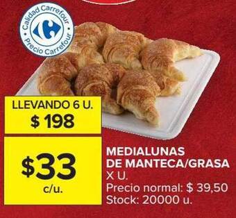 Carrefour Medialunas De Manteca Grasa oferta