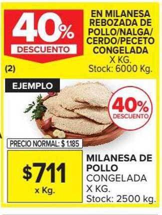Carrefour Milanesa De Pollo Congelada 40% Descuento oferta