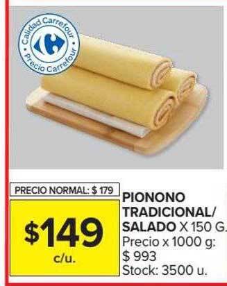 Carrefour Pionono Tradicional Salado oferta