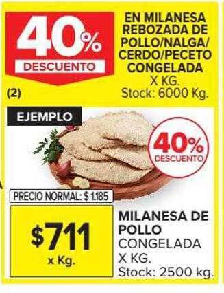 Carrefour Market Milanesa De Pollo Congelada 40% Descuento oferta