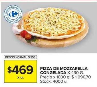 Carrefour Market Pizza De Mozzarella Congelada oferta