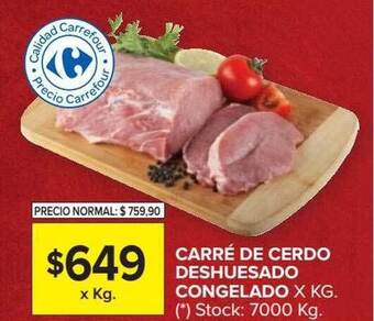 Carrefour Market Carré De Cerdo Deshuesado Congelado X Kg oferta