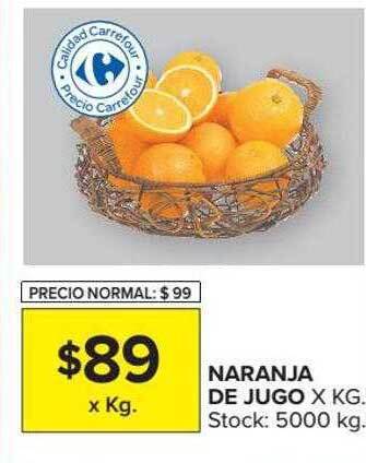 Carrefour Market Naranja De Jugo X Kg oferta