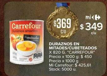 Carrefour Duraznos En Mitades Cubeteados Carrefour oferta