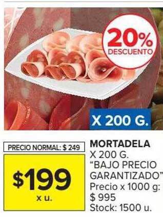 Carrefour Mortadela Bajo Precio Garantizado 20% Descuento oferta