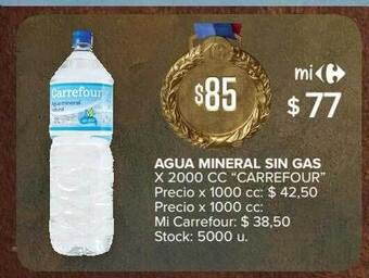 Carrefour Market Agua Mineral Sin Gas Carrefour oferta