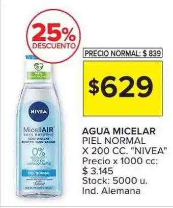 Carrefour Market Agua Micelar Piel Normal Nivea 25% Descuento oferta