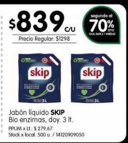 Jumbo Jabón líquido skip 3lt oferta