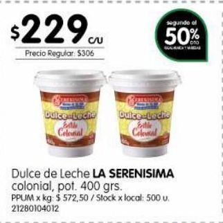 Jumbo Dulce de leche la serenísima 400g oferta