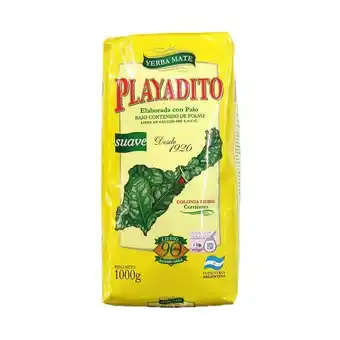 Carrefour Yerba mate playadito suave con palo 1 kg. oferta