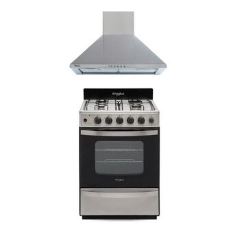 Prestigio Whirlpool combo cocina 56 cm inox y campana 60 cm oferta