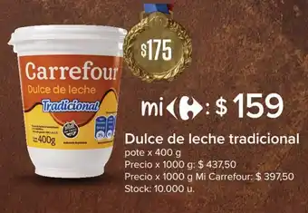 Carrefour Carrefour Dulce de leche tradicional pote x 400 g oferta