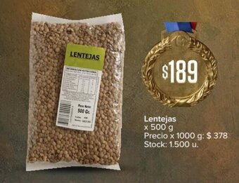 Carrefour Lentejas x 500 g oferta