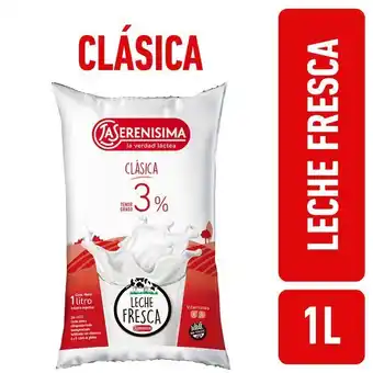 Carrefour Leche entera fresca la serenísima sachet. oferta