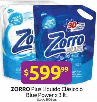 Cordiez Zorro Plus Líquido Clásico O Blue Power oferta