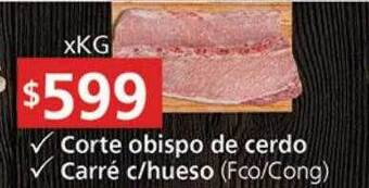 Supermercados Aiello Corte Obispo De Cerdo, Carré C-hueso oferta