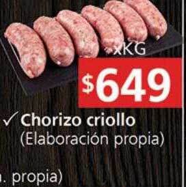 Supermercados Aiello Chorizo Criollo oferta