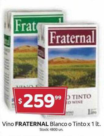 Cordiez Vino Fraternal Blanco O Tinto oferta