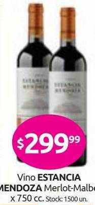 Cordiez Vino Estancia Mendoza Merlot-malbec oferta