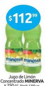 Cordiez Jugo De Limón Concentrado Minerva oferta