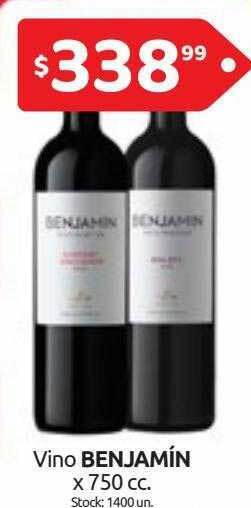 Cordiez Vino Benjamín oferta
