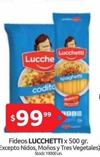 Cordiez Fideos Lucchetti oferta
