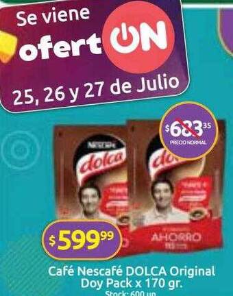 Cordiez Café Nescafé Dolca Original Doy Pack oferta
