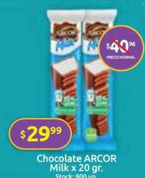 Cordiez Chocolate Arcor Milk oferta