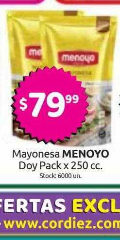 Cordiez Mayonesa Menoyo Doy Pack oferta
