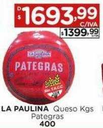 Hipermay La Paulina Queso Pategras oferta