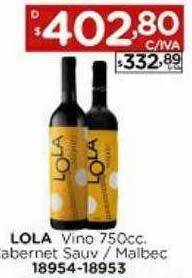 Hipermay Lola Vino Cabernet Sauv Malbec oferta