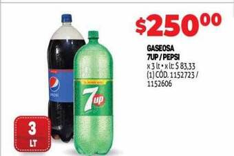 Makro Gaseosa 7up Pepsi oferta