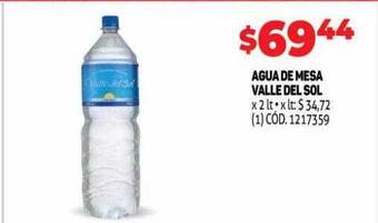 Makro Agua De Mesa Valle Del Sol oferta