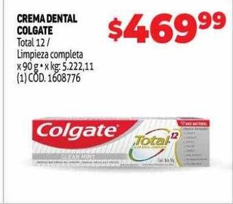 Makro Crema Dental Colgate Total 12 oferta