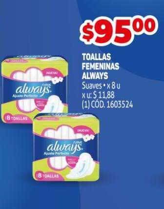 Makro Toallas Femeninas Always oferta