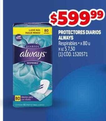Makro Protectores Diarios Always oferta